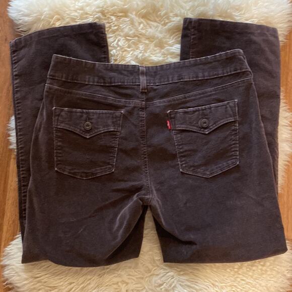 Levi’s Women’s 526 Slender Bootcut Brown Corduroy Button Flap Pockets EUC Sz 14 - Picture 6 of 12